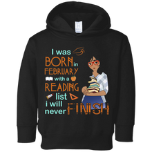 I Was Born In February With a Reading List T-shirt