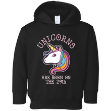 Unicorns Birthday T-Shirt Born On The 29th Unicorn Magical