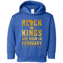 Kings Are Born In February Birthday T-Shirt for Black Men