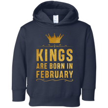 Kings Are Born In February Birthday T-Shirt for Black Men