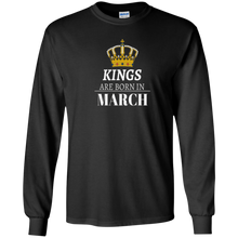 Kings Are Born In March- Birthday Month T-Shirt