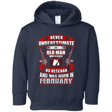 Never Underestimate A US Veteran, Born In February Tshirt