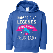 Top Girls Horse Riding Legends Born in February Gift T-Shirt