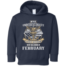 Never Underestimate A Navy Veteran Born In February Tshirt
