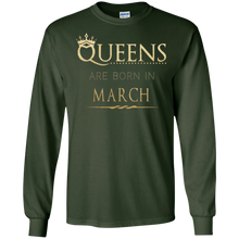 Queens Are Born In March Birthday Gift T-Shirt for Women