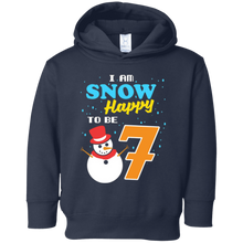 Snow Happy to Be 7 Kid's Winter Birthday T-Shirt