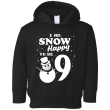 Snow Happy to Be 9 Kid's Winter Birthday T-Shirt