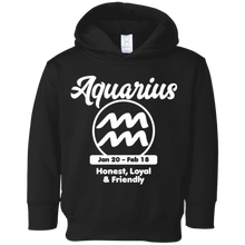 Aquarius Zodiac Sign Symbol Qualities T-shirt (Dark)