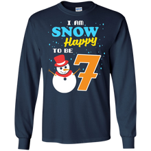Snow Happy to Be 7 Kid's Winter Birthday T-Shirt