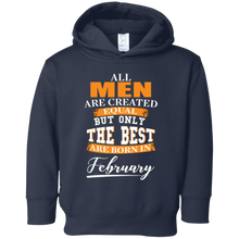 Mens Funny All men are created equal February Birthday Tshirt