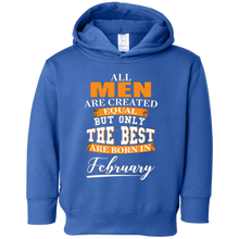 Mens Funny All men are created equal February Birthday Tshirt