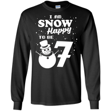 Snow Happy to Be 7 Kid's Winter Birthday T-Shirt