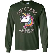 Unicorns Birthday T-Shirt Born On The 13th Unicorn Magical