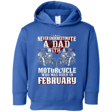 Mens Never Underestimate A Dad With A Motorcycle February T-shirt