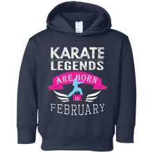 Girls' Karate Gift T-Shirt, Legends are Born in February