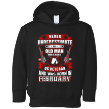 Never Underestimate A US Veteran, Born In February Tshirt