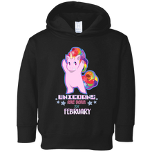 Cute February Unicorn Birthday Girl Gift Rainbow Shirt