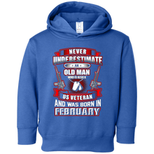 Never Underestimate A US Veteran, Born In February Tshirt