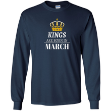 Kings Are Born In March- Birthday Month T-Shirt