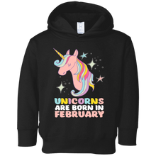 Cute Unicorns Are Born In February T-shirt for Birthday Girl