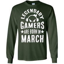 Legendary Gamers are Born in March Birthday Gaming T Shirt