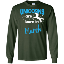 Unicorns Are Born In March T Shirt | Birthday Gift Idea