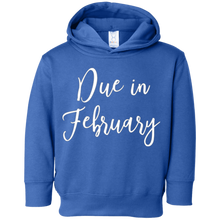 Pregnancy Announcement T-Shirt for Women Due in February Tee
