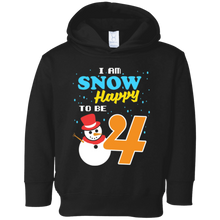 Snow Happy to Be 4 Kid's Winter Birthday T-Shirt