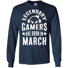 Legendary Gamers are Born in March Birthday Gaming T Shirt