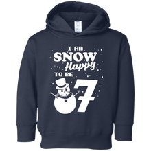 Snow Happy to Be 7 Kid's Winter Birthday T-Shirt