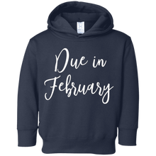 Pregnancy Announcement T-Shirt for Women Due in February Tee