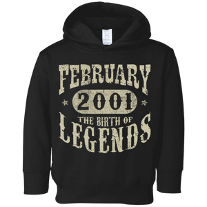 17 years 17th Birthday February 2001 Birth of Legend T-Shirt