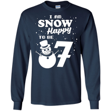 Snow Happy to Be 7 Kid's Winter Birthday T-Shirt