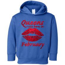 Queens Are Born In February Sexy Lips Red Glitter T-Shirt