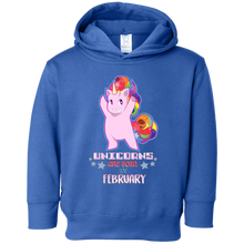 Cute February Unicorn Birthday Girl Gift Rainbow Shirt