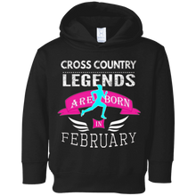Top Girls Cross Country Legend Born in February T-Shirt