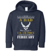 Never Underestimate US Air Force Dad Born In February Tshirt