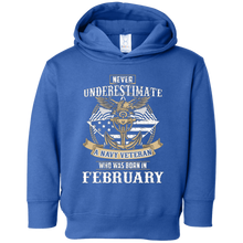 Never Underestimate A Navy Veteran Born In February Tshirt