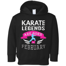 Girls' Karate Gift T-Shirt, Legends are Born in February