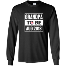 Mens Grandpa to be August 2018 T-Shirt Cool Papa Gift