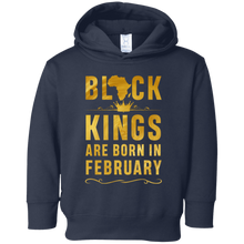 Kings Are Born In February Birthday T-Shirt for Black Men