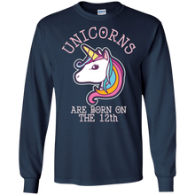 Unicorns Birthday T-Shirt Born On The 12th Unicorn Magical