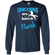 Unicorns Are Born In March T Shirt | Birthday Gift Idea