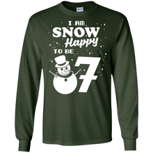 Snow Happy to Be 7 Kid's Winter Birthday T-Shirt