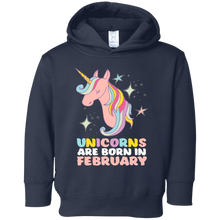 Cute Unicorns Are Born In February T-shirt for Birthday Girl