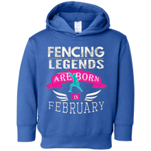 Girls' Fencing Legends are Born in February Gift T-Shirt