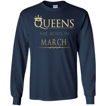 Queens Are Born In March Birthday Gift T-Shirt for Women