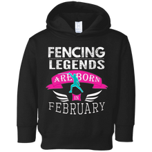 Girls' Fencing Legends are Born in February Gift T-Shirt