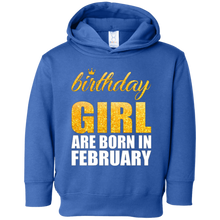 Birthday Girl Are Born In February T-shirt For Girls Golden