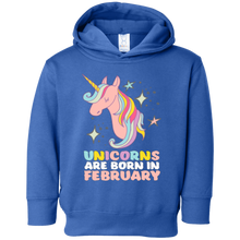 Cute Unicorns Are Born In February T-shirt for Birthday Girl